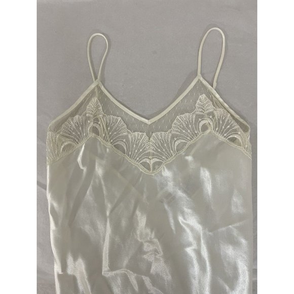 Victorias Secret Nightgown Slip Lingerie Off White 90s Womens Small Long - Picture 14 of 15